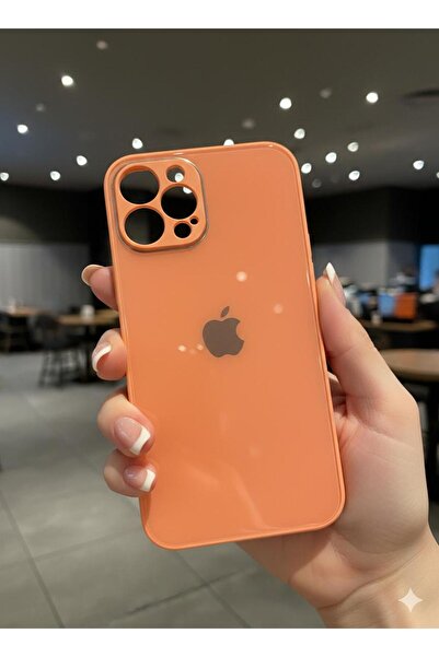 TECNOTREND İPhone 12 PRO MAX Uyumlu LOGOLU Glass Arkası Cam Şık Tasarım Sert ...