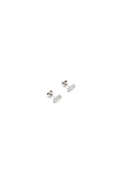 Tommy Hilfiger Women Fashionable Stainless Steel Studs Earrings, Silver