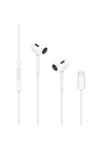 Tech-Protect Ultraboost G2 In-ear Headphones USB-C 1.2m, White