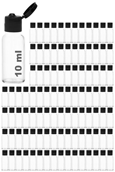 ozbience 10ml Transparent Fliptop Sauce Bottle, White Glass, 100 Pieces, Colo...