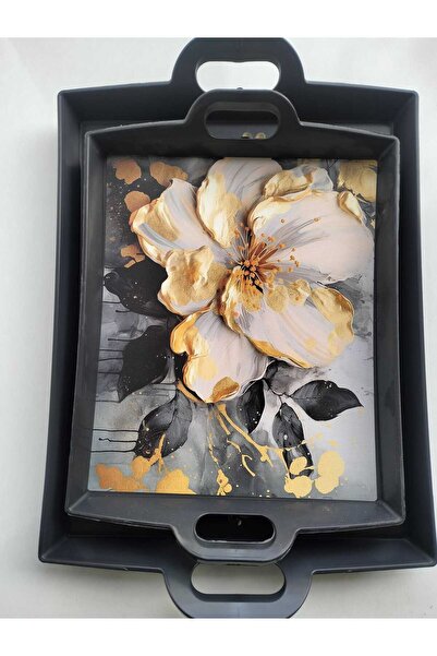 kurt41 2 Luxury Patterned Serving and Presentation Trays, Dimensions 40X31 cm...