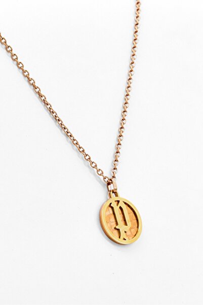 Police طقم نسائي من قطعتين من الفولاذ المقاوم للصدأ، قلادة وأقراط، لون ذهبي وردي