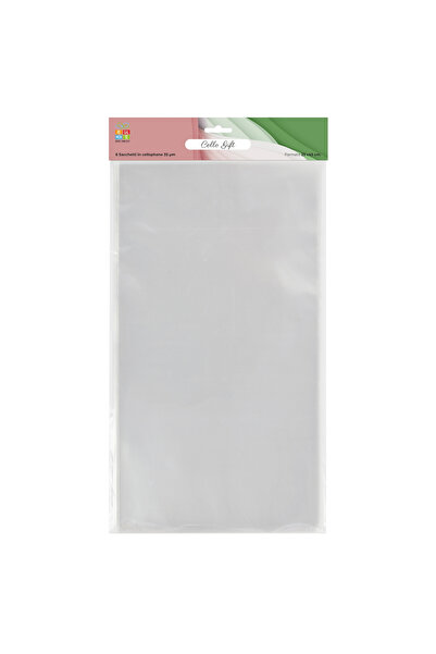 Lebez Pungi cadou transparente din celofan, 6 buc, 25 x 45 cm, copii varsta 3...