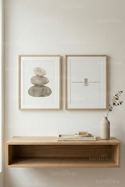 Tontilika Σετ ζωγραφικής Balance Stones Minimal με 2 ξύλινα πλαίσια