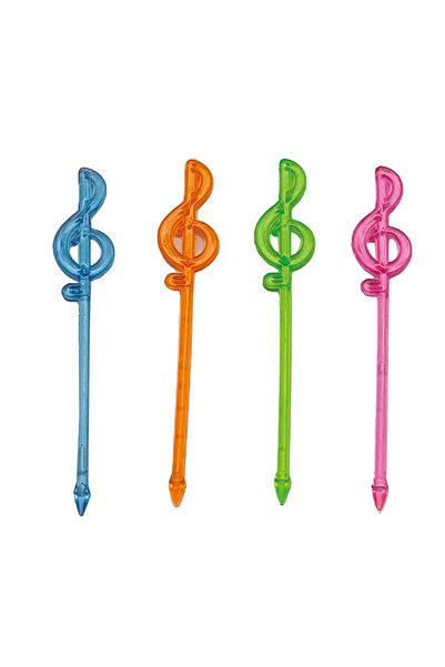 Mirific Party Set of 30 Multicolor Decorative Toothpicks, 8.3 cm