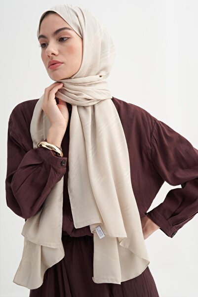 carell Simetrik Jakar İtalyan İpekli Şal Camel