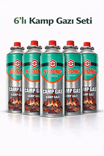 Janissary Strong Butangas 6’lı Kamp Gazı Seti – 400 ml Butan/Propan