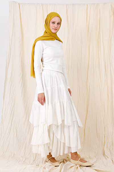 FENZA SCARF Șal din bambus galben turmeric