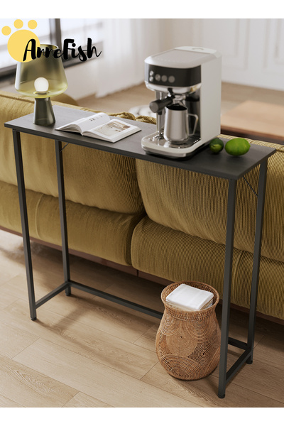 AnneFish طاولة كونسول 100*30*80 سم من الرخام الصناعي للمدخل والأريكة المنزلية...