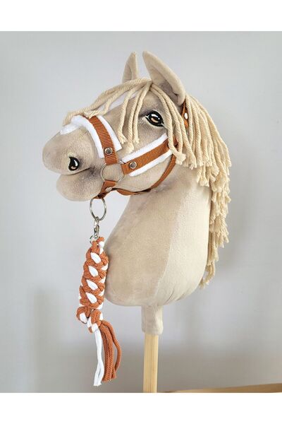 Other Set Hobby Horse: Căpăstru A3 cu blană albă + lesă din frânghie - alb și...