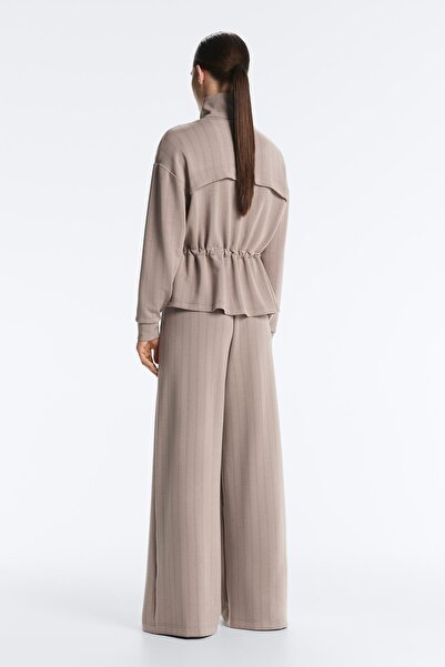 Oysho Wide-leg striped trousers with soft-touch modal