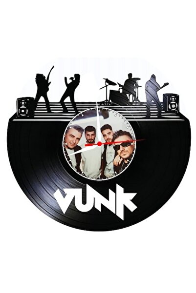 OEM Ceas de perete cu design de concert, realizat manual din vinil, culoare n...