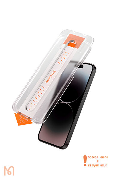 Mcdodo واقي شاشة زجاجي شفاف متوافق مع آيفون 16 من نوع AutoFit طراز PF-6860