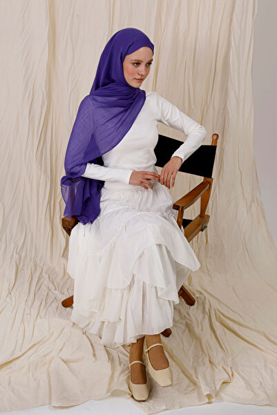 FENZA SCARF Purple Bamboo Shawl