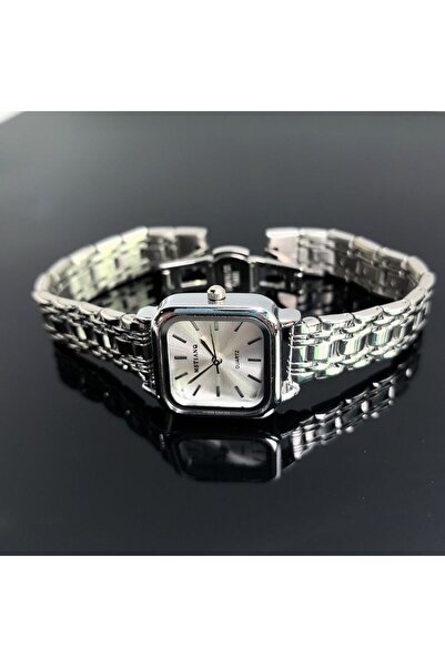 MSTIANQ Elegant Silver Square Watch for Women | Stainless Steel Band Fashion ...