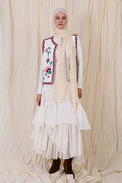 FENZA SCARF Vanilla Color Bamboo Shawl