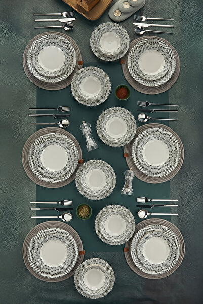 Cooker 24 Parça Porselen Yemek Takımı CKR4212