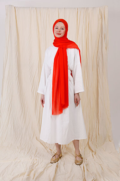 FENZA SCARF Orange Color Bamboo Shawl