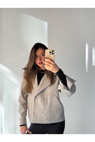 Messy.co Kruvaze Kaşe Ceket