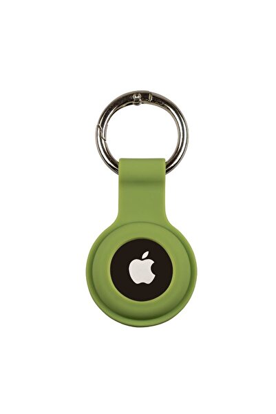 Mobile Origin Apple AirTag Protective Keychain Case - Green Silicone Cover
