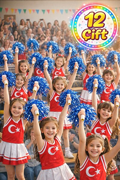 TOYFEST PonPon Металевий блискучий сакс синій Amigo з палицею Міцний легкий у...