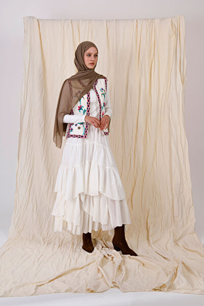 FENZA SCARF Light Brown Bamboo Shawl