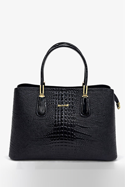 KRISTE BELL Geantă de damă Crocodil Negru 7447