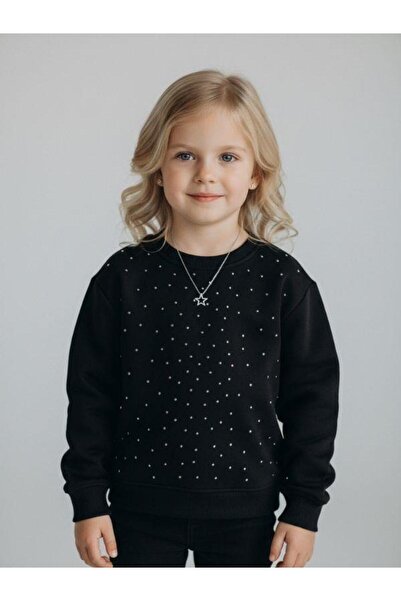 Zekids Κοριτσίστικο βαμβακερό φούτερ με πέτρες