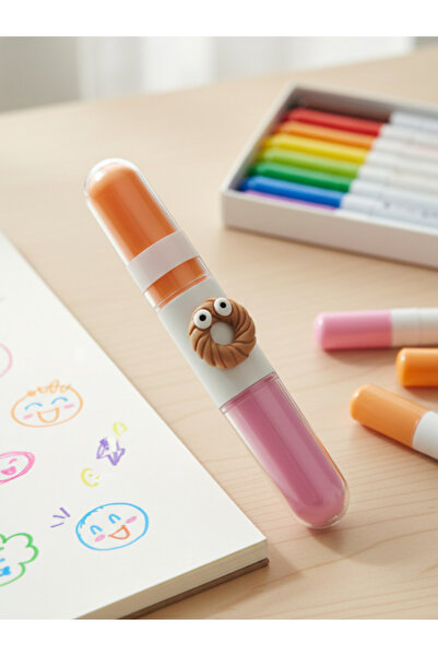 Bam 2-Sided Colored Felt-Tip Pen with Cute Cookie Figures