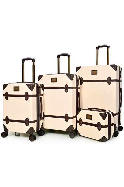 MORANO Classic Murano 4-piece suitcase set with spinner wheels and security l...