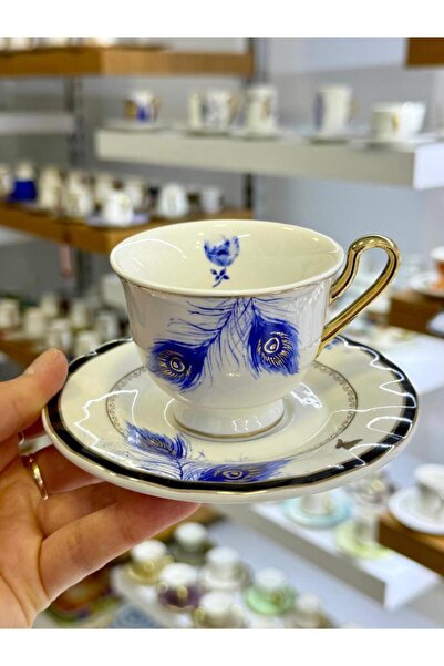 ROY KING PAULINA MAVİ TEK KİŞİLİK TÜRK KAHVESİ FİNCANI DESEN2