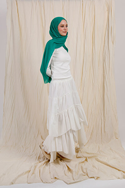 FENZA SCARF Emerald Green Color Bamboo Shawl