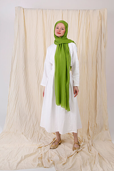 FENZA SCARF Peanut Green Color Bamboo Shawl