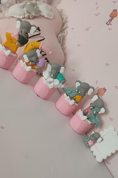 Miranın Hobileri Fil Figürlü Taş Tozu Küp İsimlik – Kişiye Özel | 1 Adet (Tek...