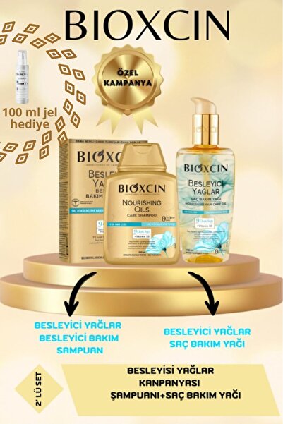 Bioxcin Besleyici Yağlar Serisi: 300ml Şampuan | 150ml Bakım Yağı + 100ml Yüz...