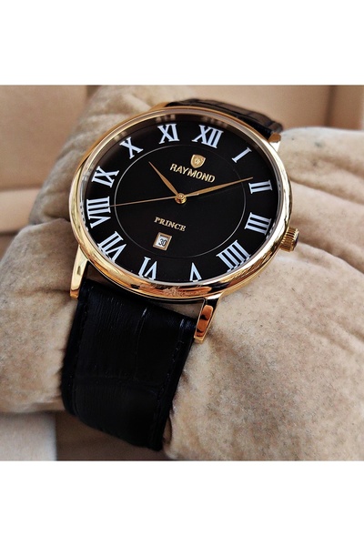 Raymond Black Classic Men's Wristwatch