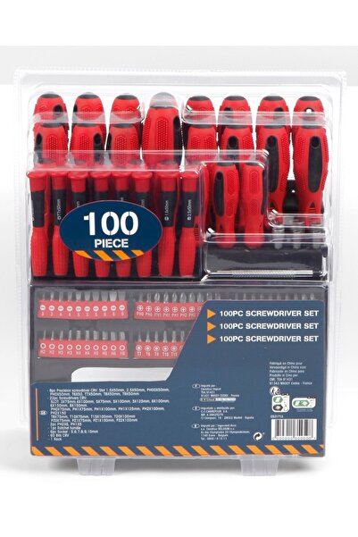 Carrefour Carrefour screwdriver set 100 pieces, Multicolor