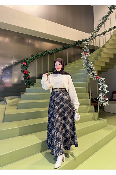sorisso Plaid Skirt with Belt