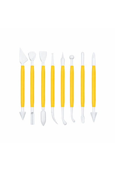 Rich Plastik Modelaj Ebeşuar Modelleme Şekil Verme Seti 8li Sarı