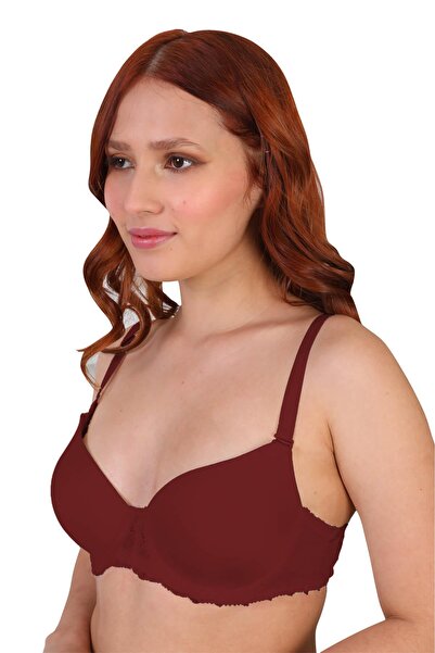 Difolia Sutien cu sârmă din dantelă căptușită MI 189B Roșu Claret