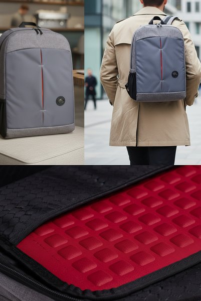 Mypolo Probag-S Eva Protected 15.6 Inch Laptop School Daily Backpack Water Repellent Fabric, Gray