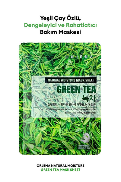 Orjena Yeşil Çay Özlü, Dengeleyici ve Rahatlatıcı Bakım Maskesi Natural Moist...