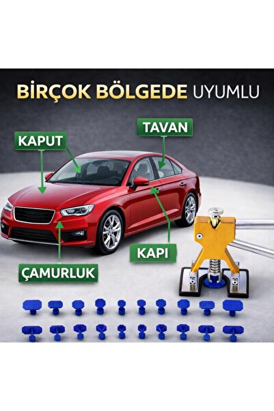 coofbe Profesyonel Boyasız Göçük Düzeltme Seti 20 Parça Kaporta Çektirme Göçük Düzeltici Kaput Kapı
