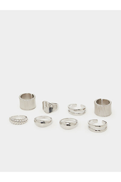 Styli Pack of 8 - Silver Statement Rings