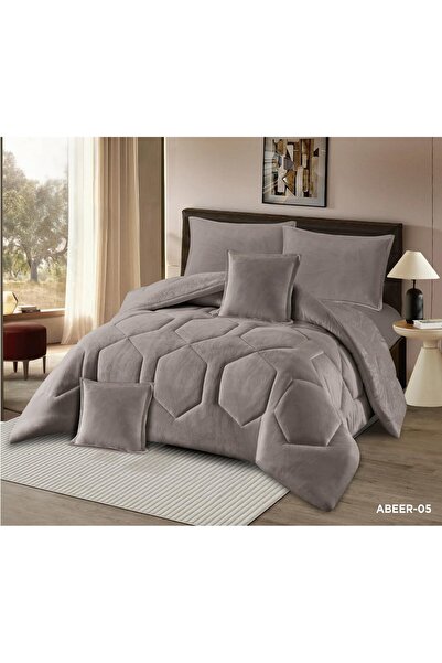 miral Abeer Double Winter Bedspread in Velvet and Soft Fur, 220x240
