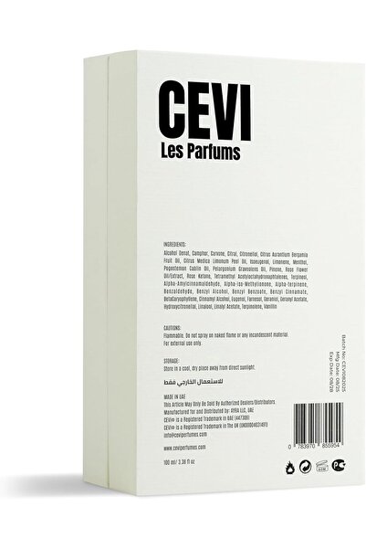 cevi Les Parfums OUD ALIF Extrait de Parfum, Unisex, 100ml, Deep Warm and Enveloping Fragrance