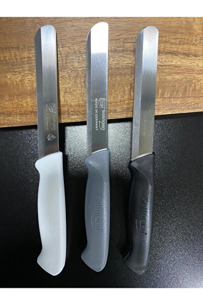 Solingen AKBAŞ HOME/Solingen Orijinal 3’lü Tırtıklı Ava Sebze Bıçağı/Kahvaltı...