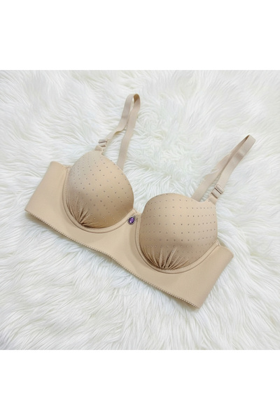 Hirazenmoda Stoned Empty Bra with Underwire Gathering Effect Stylish Underwea...