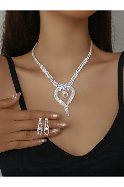 Take Two By Styli 2-Piece Embellished Necklace And Earrings Jewelry Set