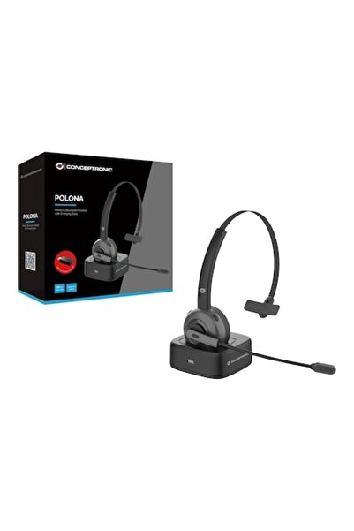 CONCEPTRONIC Căști wireless cu microfon, negre